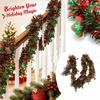 Artificial Christmas Decorative Garland with Festive Colorful Strips for Holiday Party Home Decor