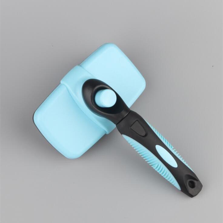 Factory LOW MOQ Six Colors Self Cleaning Pet Pin Brush Cat Dog Grooming Slicker Brush