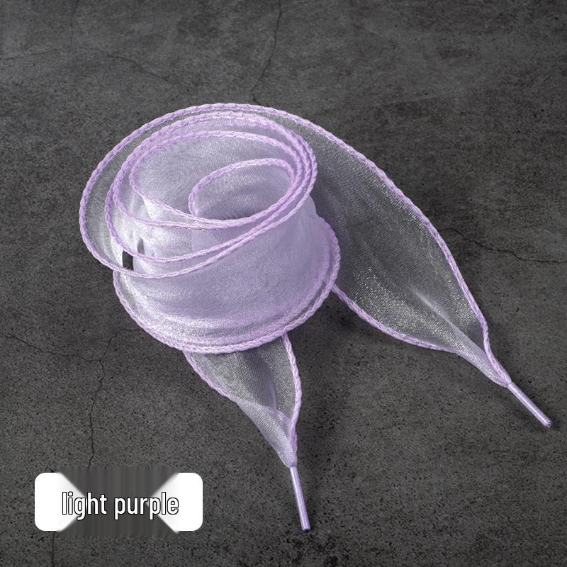 Fairy Wave Silk Chiffon Curly Shoelaces for German Trainers and Air Force One - Canvas Rope, 1 Pair