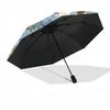 1pc Kitten Basket Automatic Folding Umbrella, 8 Ribs Iron Frame, Suitable for Outdoor Travel and Daily Use yy251120256