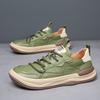 New Leather Men's Shoes Spring Breathable Crooked Clown Shoes Trend Versatile Hollow Casual White Shoes Men's Board Shoes