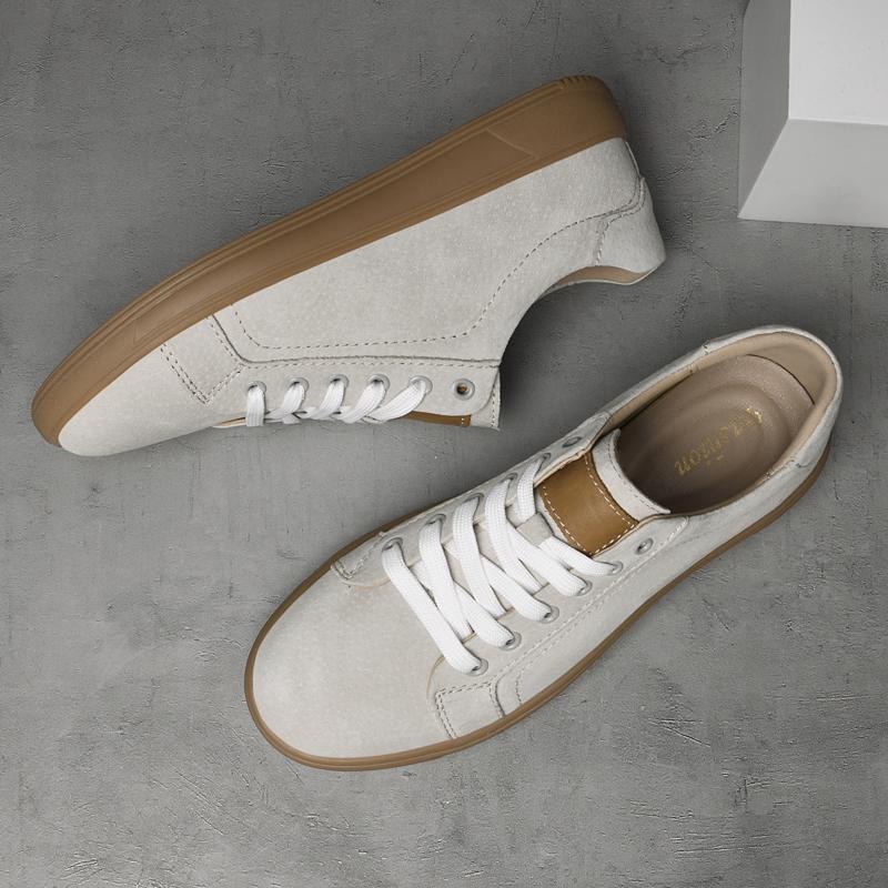 Fashion Leisure Walk Man Casual Shoes Loafers British Suede Leather Sneakers Classic Mens Skateboard Footwear Spring Summer Oxford Shoes