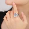 Dreamtimes SUN Triangle Stainless Steel Rings Magic Symbol Charm Kabbalah Amulet Retro Jewelry Gift 19MM Ring