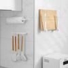 L-Shape Scalable Hat Holder Wall Hanging Hair Rope Coat Towel Organizer Rack Kitchen Bathroom Storage Hooks