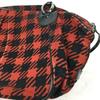 agnes b Mini Boston Handbag Red x Black Check Fabric Women’s Vintage Style(USED)