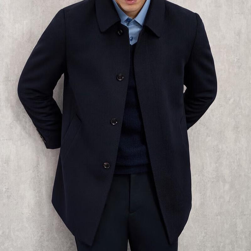 EMZ Men's Luxury Long Wool Overcoat 9E7500212