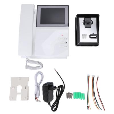 Sistema de Intercomunicador con Videoportero Tipo Teléfono con Cable Anti Interferencia Ajustable Visión Nocturna 4.3