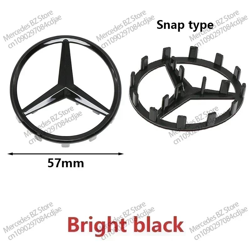 52/57mm ABS Auto Lenkrad Emblem mit Stiften Abdeckung für Mercedes Benz AMG A63 W166 W212 W213 W246 W176 W177 W205 C180 C63 W167 QL0