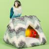 Winter Warm Bird Cage Bird Perch Hammock Bed Tent for Parrots Conure Supplies Budgies Furry Blanket for Small Parrots Toy