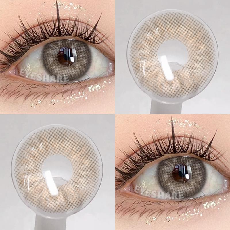 Eyeshare 2pcs Eye Contact Lens Chocolate Contact Lenses Color Natural for Daily Wear Yearly Lenses