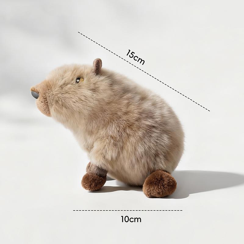 

Capybara Plush Dog Squeaky Chew Resistant Pet Plush Interactive Self-entertaining Boredom Buster Molar Stick For Dogs