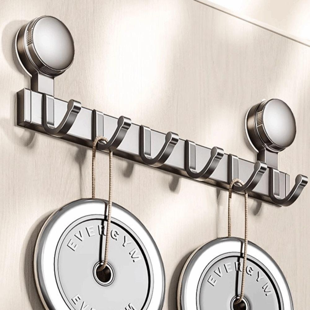 Aluminum Alloy Suction Cup Hooks Space Saving Towel Key Hangers Bathroom Clothes Hooks  Bathroom