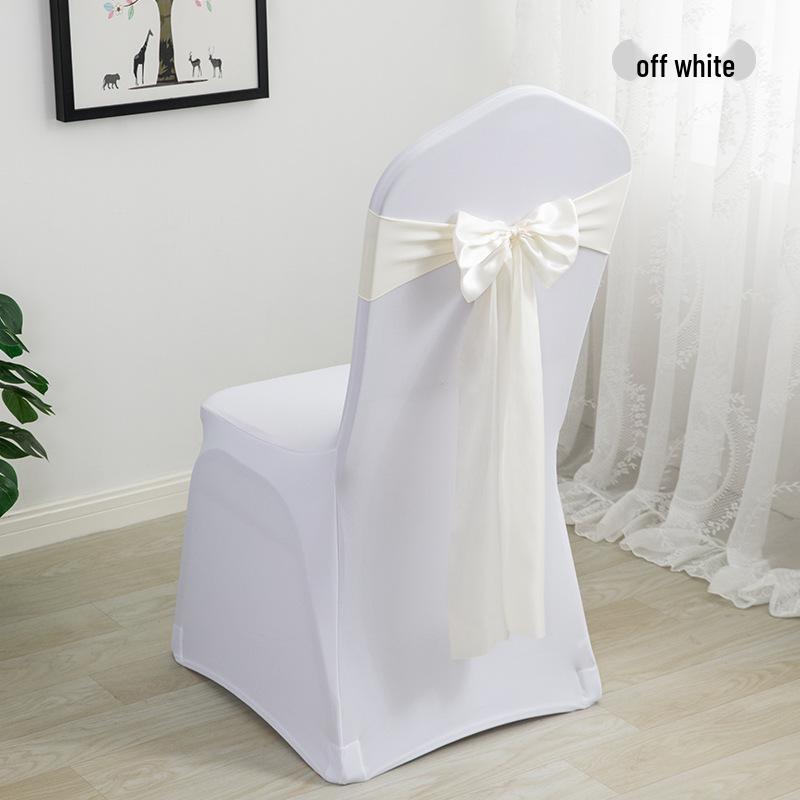 Elegante Coprisedia Decorazione con Nastro per Matrimonio