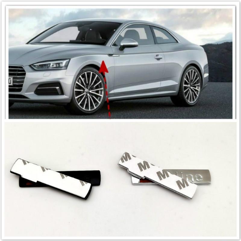 

2 шт., эмблема автомобиля, наклейка на крыло, наклейки для A3 A4 A5 A6 A7 Q3 Q5 Q7 S3 S4 S5 S6