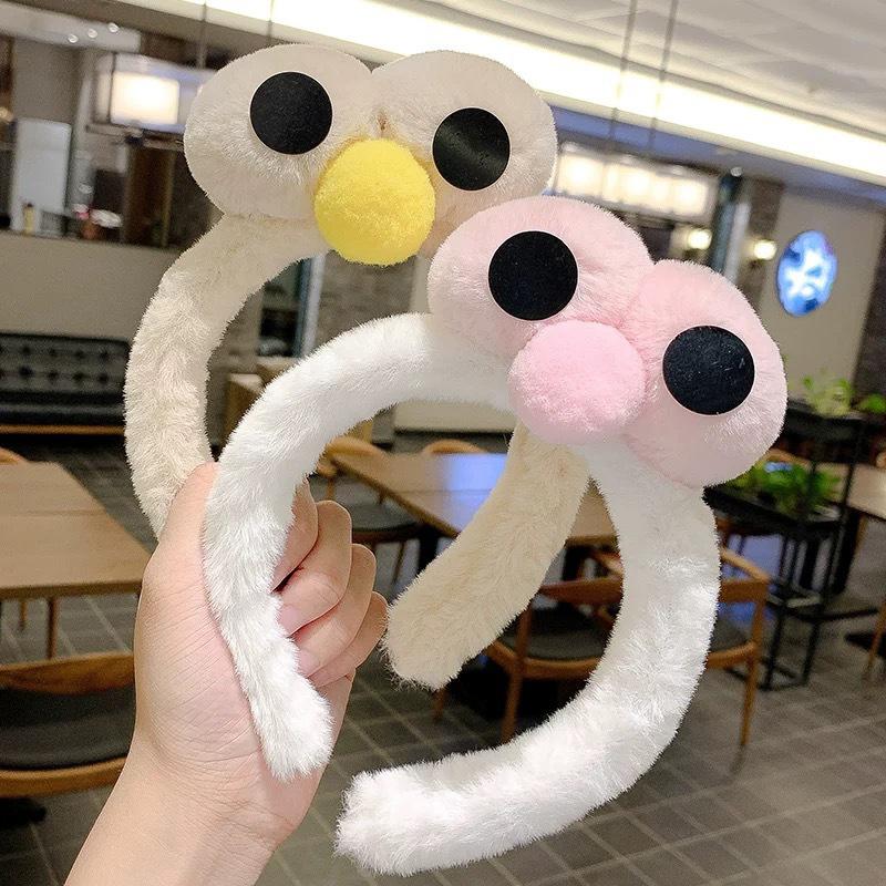 Cartone Animato Sesame Street Carino Fascia Peluche Grandi Occhi Fascia da Donna per Lavare il Viso Copricapo per Bambini