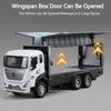 New 1/32 CONTAINER TRUCK Model Toys Car Diecast Alloy Engineering Vehicles Doors Opened Sound Light Pull Back Toy Birthday Gift Kids Gift
