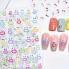 Cartoon Nail Art Stickers Big Mouth & Big Eyes Face Cartoon Stickers Suitable for Nails Art Decorations