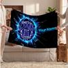 Everton FC Personalisierte Fleecedecke Mit Fußballlogo, Individueller Name Text Weich Warm Home Überwurfdecke