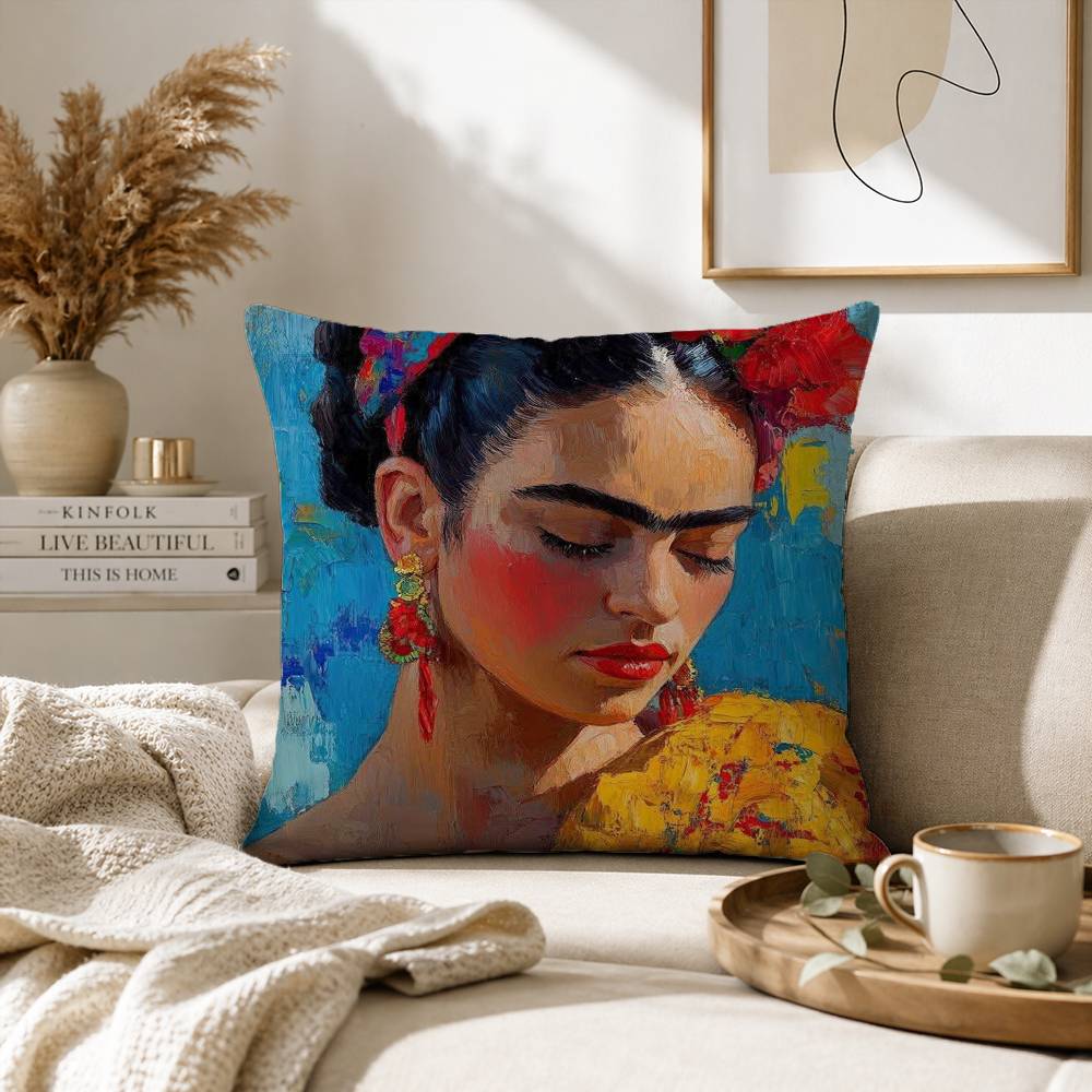 AArt Frida Kahlo Pillow Case for Sofa Living Room Home office Decor Protective Cover