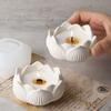 Lotus Shape Candle Holder Plaster Mold Lotus Candle Cup Vessel Cement Mold Terrazzo Silicone Mold Succulent Pot Molds Craft Gift