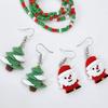 Charming Christmas Santa Claus and Tree Earrings