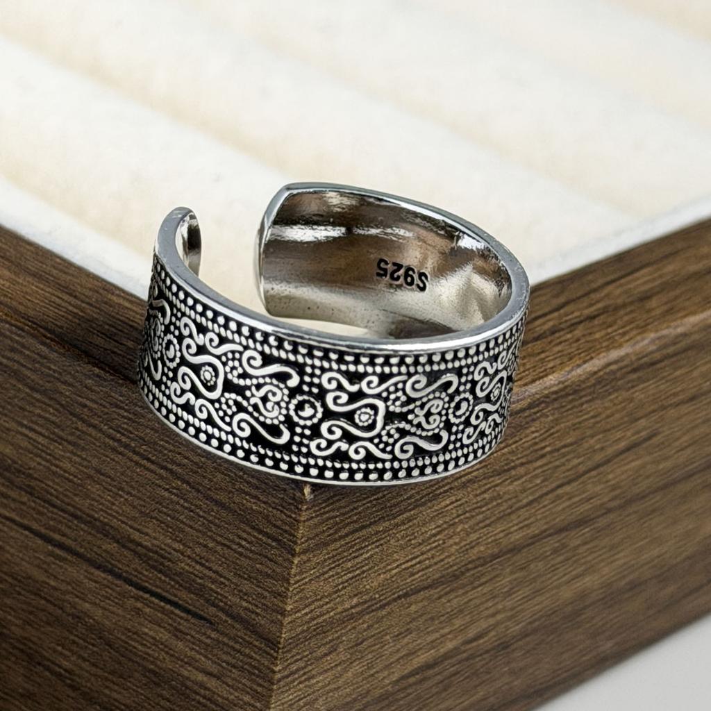 Xiaomi BF CLUB 925 Sterling Silver Ring For Women Jewelry Red Stone Retro Open Vintage Handmade Ring Allergy For Party Birthday Gift