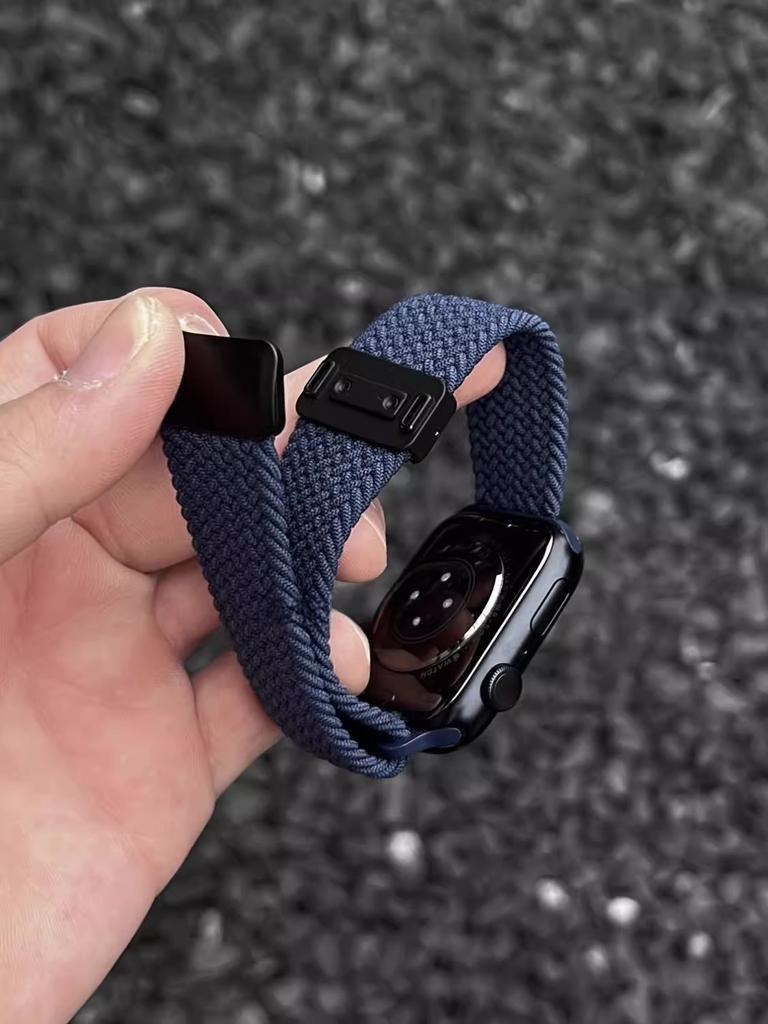 Magnetic Strap Apple Watch Band 44mm 40mm 45mm 49mm 46mm Braided solo loop Bracelet correa iWatch series se 7 3 6 8 9 10 ultra 2