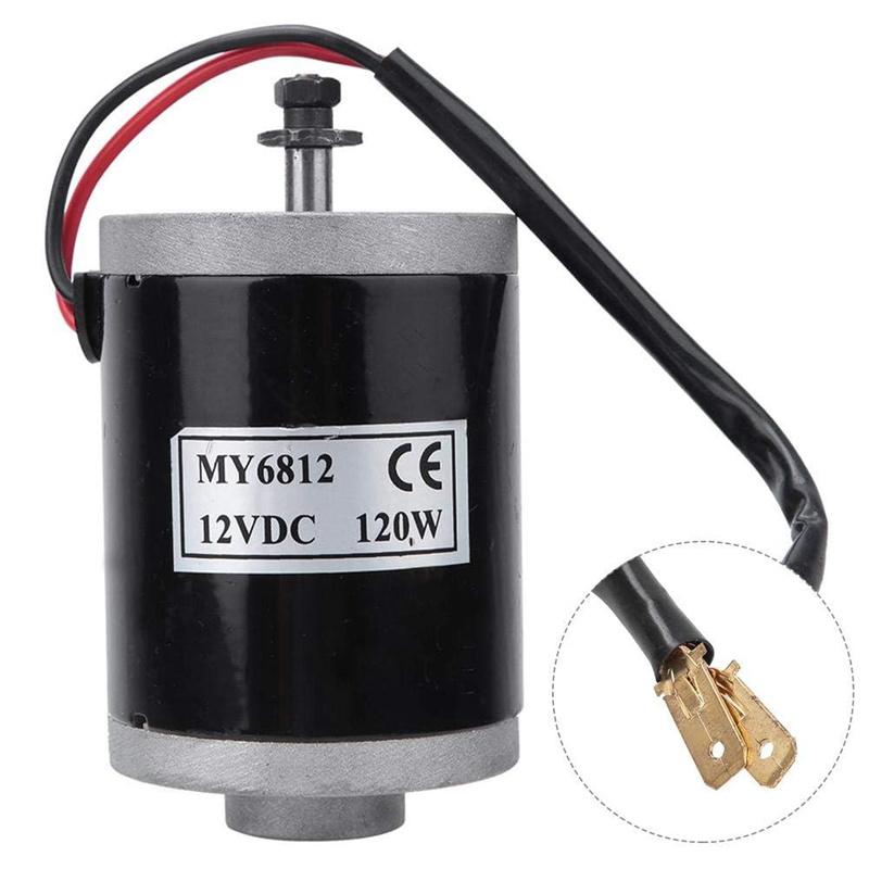 Motore Spazzolato My6812 12V 120W Alta Velocità Piccolo Motore a Spazzole Con Puleggia per Cinghia Scooter Elettrico E-Bike Accessorio Bicicletta Motore Spazzolato