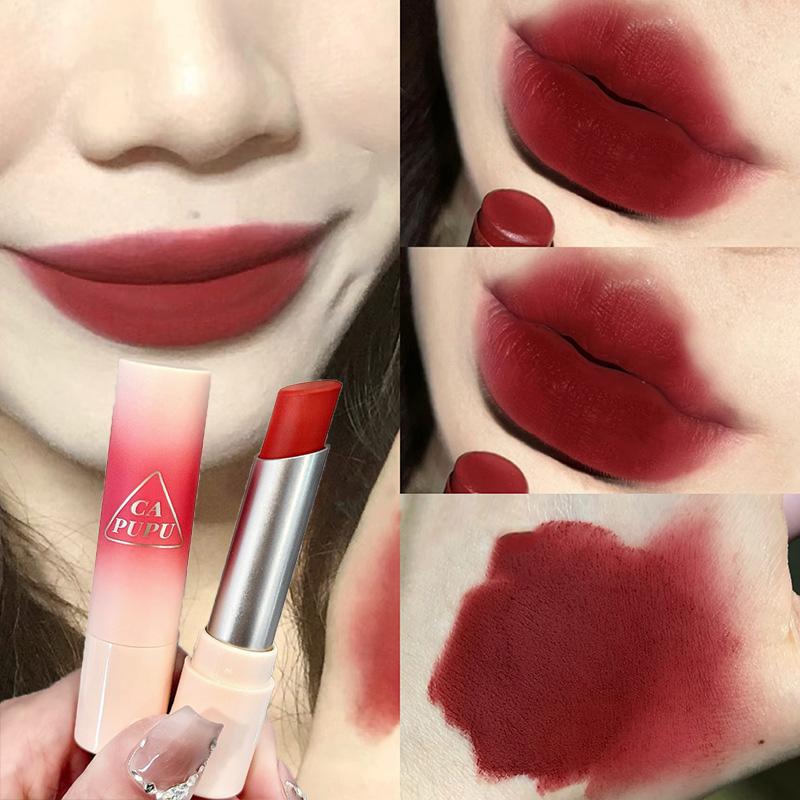 8- MATTE LIPSTICK WATERPROOF LONG-LASTING Easy To VELVET MATTE BLOOD RED ROSE LIPSTICK High Pigment Lips Cosmetics