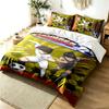 CAPTAIN TSUBASA Conjunto de Capa de Edredom de 3 Peças Conjunto de Roupa de Cama Simples Moderno Tecido Macio Resistente a Amassados Uso em Todas as Estações um presente perfeito