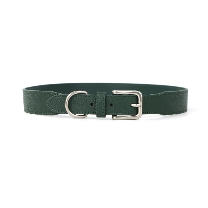 

Meier First layer cowhide green black brown girdle genuine leather pebbled belt wide belt 90~105CM зелений