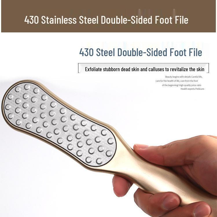 Stainless Steel Foot File & Scrubber: Dead Skin Remover, Corn Remover, Skin Grinding, Foot Care Washing Brush