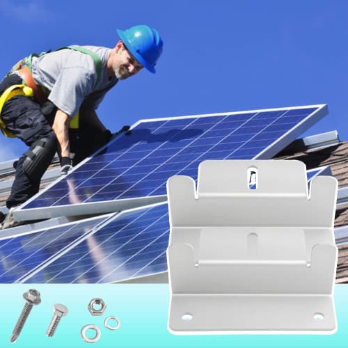 WMYCONGCONG 8-Piece Set of Solar Panel Mounting Brackets, Aluminum Alloy Z-Bracket, Edge Fixing Brackets for Solar Panels, Suitable for RVs, Boats, Ro