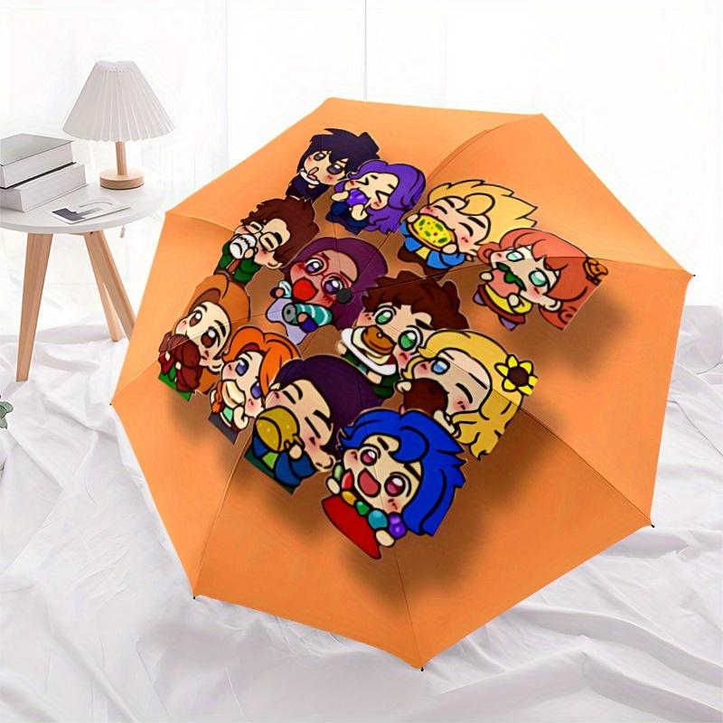 Stardew Valley Automatic Folding Umbrella with Sturdy Iron Frame, Portable Compact Travel Umbrella All-Season Use Parties 0807031