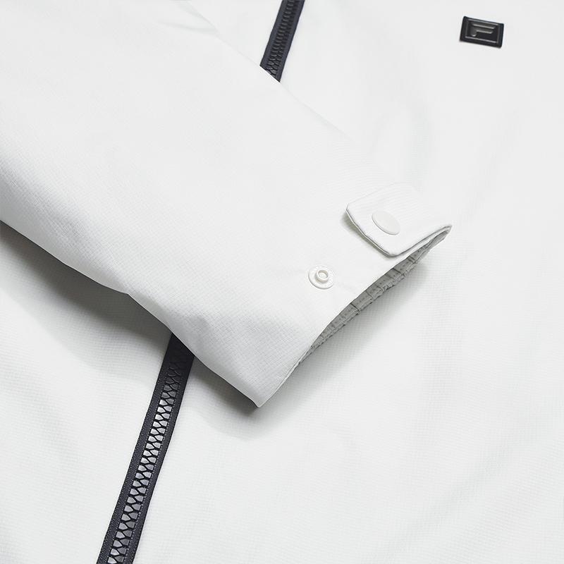 Fila White Minimalist Comfortable Warm Cotton Jacket Men Jackets F11M613905F-GY