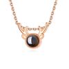 Necklace for Women, One Deer with You Projection of Versatile Collarbone Chain Trendy Antler Pendant Road Couple Commemorative Gift