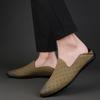 Daily Loafers Shoes Men Genuine Leather Soft Sole Solid Color Lightweight Breathable Classic Business Casual Men Shoes