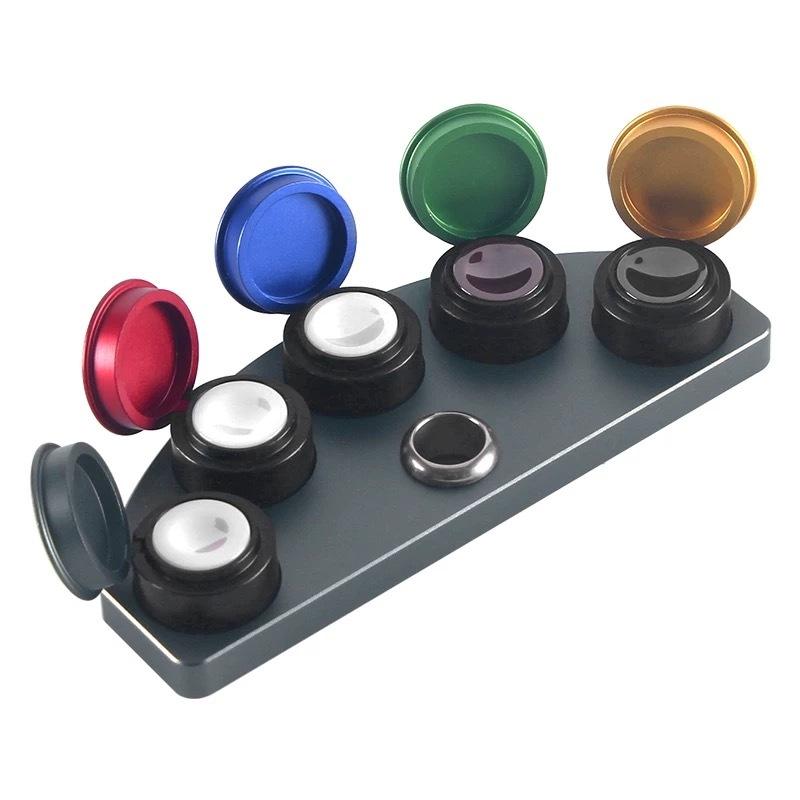 Watch Oiler Kit Alloy Five Holes Watch 4 5 Oil Dishes Oil Cup Dishes With Cover Watch Repair Tool for Watchmaker
