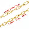 New Stainless Steel Cross Paper Clip Oval Geometric Chain PVD Gold Plated Unisex Necklace Bracelet Jewelry for DIY Accessories
