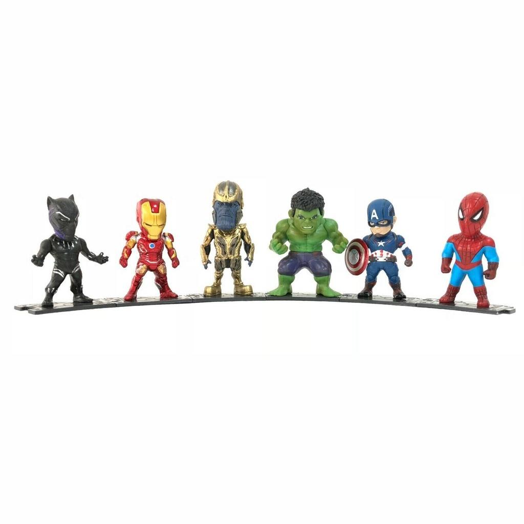 Marvel Avengers Actionfigur Modell Spielzeug Set von 6 Stück Mit Sockeln zur Präsentation
