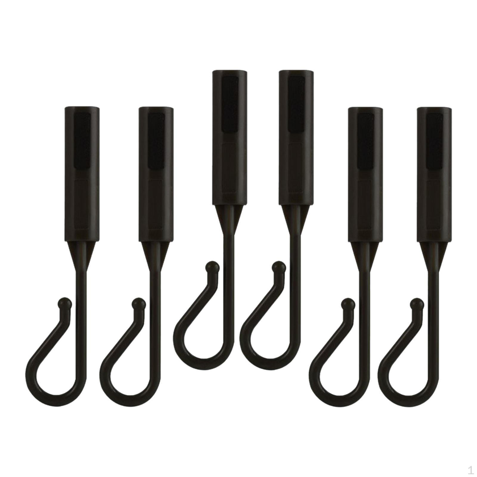 

6 шт. держатель для приманки крючок для удочки стабильный профессиональный для новичков подарочное оборудование black