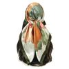 90*90cm Elegant Floral Printed Square Scarf Hijab Women Luxury Stain Silk Hair Wraps Muslim Fashion Foulard Shawl Neckerchief
