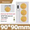 Gold Thermal Adhesive Round Sticker Paper for Lunch Box & Food Retention Labels
