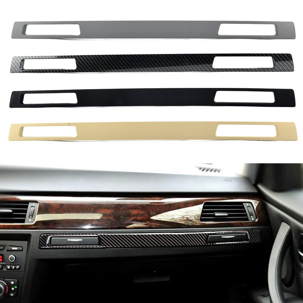 BMW 3er (2005-2012) Becherhalter-Zierleiste, Schwarz-Reisgrau Karbonfaser-Muster