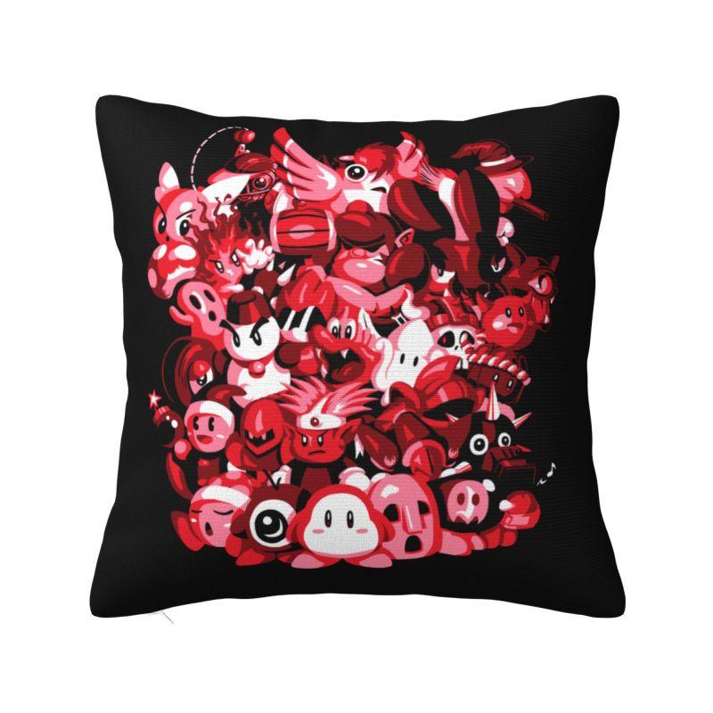 Custom Kirbys Video Game Cushion Cover Cartoom Anime Velvet Modern Pillow