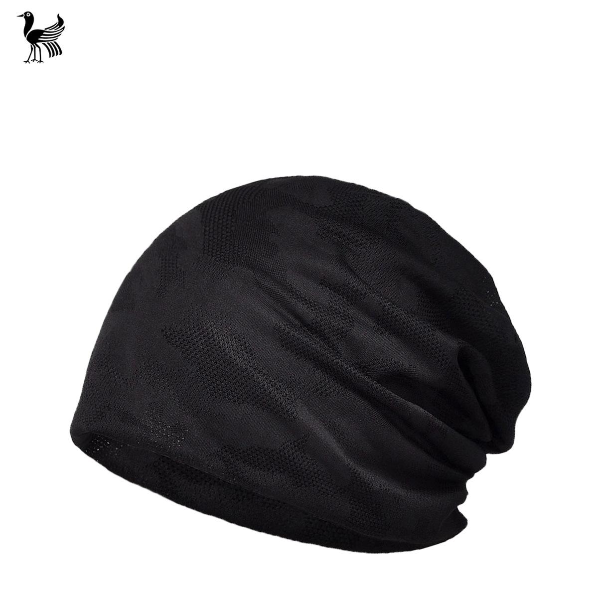 

Спортивная кепка тонкая мужская и женская весна и осень на открытом воздухе бег камуфляжная сетка дышащая потоотделение быстросохнущая мешок головной убор Elastic/Capped чёрный