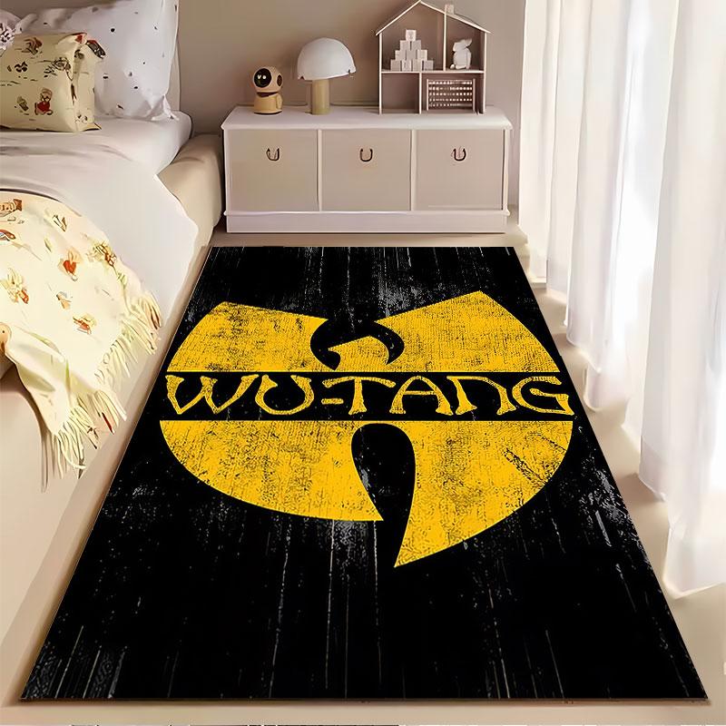 Wu-Tang Gelbes Logo Teppich geeignet als rutschfeste Matte für das Wohnzimmer oder Schlafzimmer Sofa