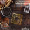 Retro Lattice Story Series PET Stickers: Window Journal Collage Decor - 6 Styles
