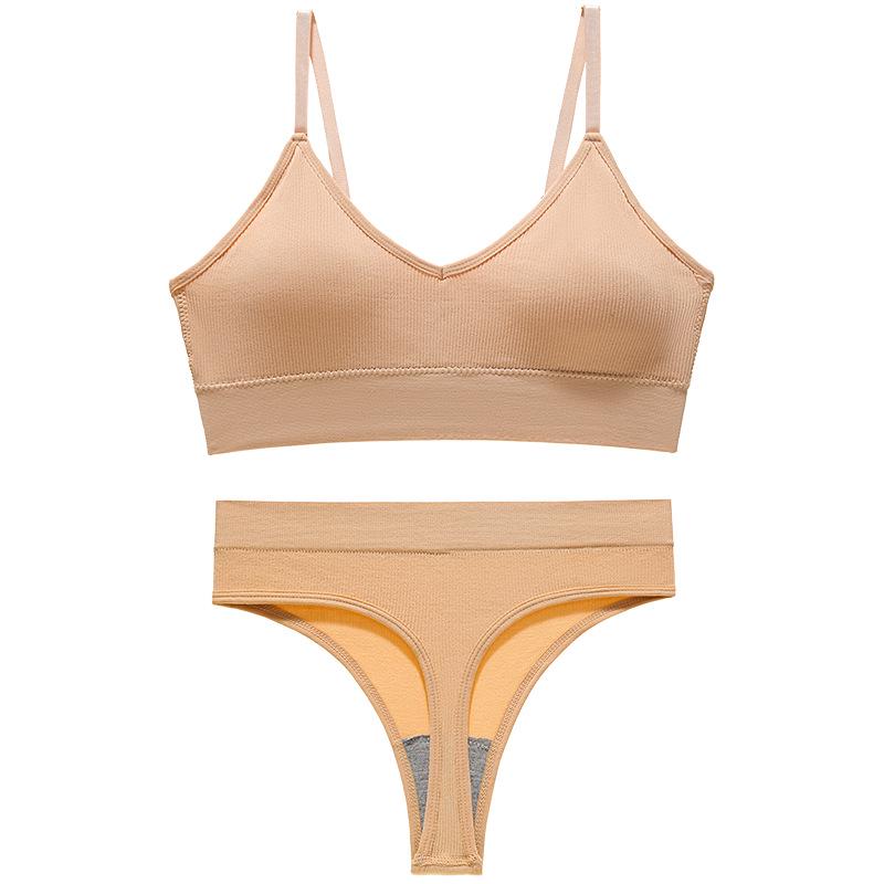 Adjustable Shapewear Set: High Elastic Breathable Camisole, Beautiful Back Vest, Thong, Underwire-Free, Anti-Sagging Bra.