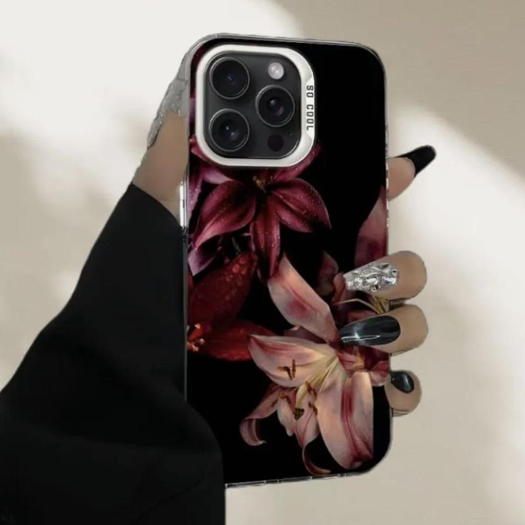 The new big flower is suitable for iphone17 mobile phone case 11 Apple 16promax/15 anti-drop 14pro13 Europe and America 12